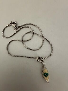 Nice & Bella Evil Eye Pendant Necklace 18K Gold Touch New (F306)